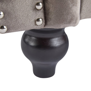 English Elm Christopher Knight Home® - Chesterfield Velvet Club Chair with Button-Tufted Diamond Stitch, Nailhead Trim, Solid Wood Frame N776P309421D