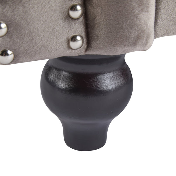 English Elm Christopher Knight Home® - Chesterfield Velvet Club Chair with Button-Tufted Diamond Stitch, Nailhead Trim, Solid Wood Frame N776P309421D