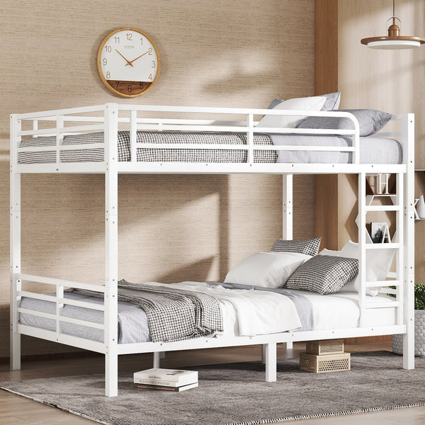 English Elm Metal Full Xl Bunk Bed For Teens & Adults - Space-Saving, Durable Steel Frame, No Box Spring Needed! W1580S00125
