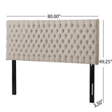 Christopher Knight Home® - Noble House - Jezebel Glam Fabric King/Cal King Headboard, Sand