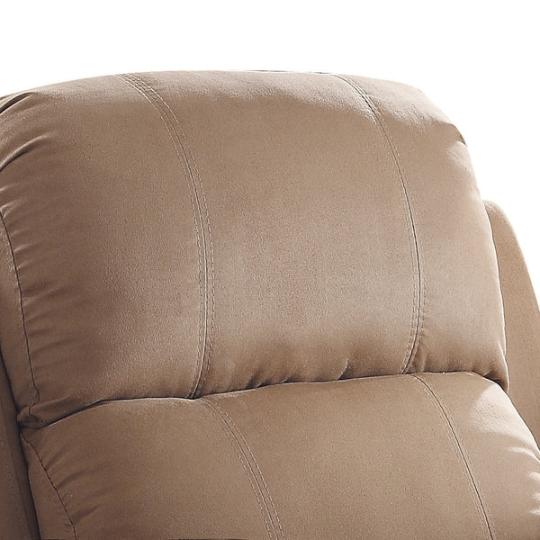 English Elm Brown Memory Foam Recliner with Pillow Top Arms, Microfiber Motion Chair, Smooth Latch Recline Comfort B062P215450