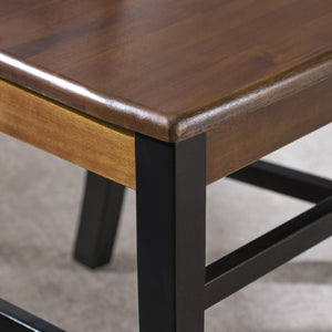 English Elm Christopher Knight Home® - Roshan Farmhouse Acacia Wood Dining Chairs Set Of 2 - Rustic Black & Walnut Finish For Comfort 62888.00BWALN