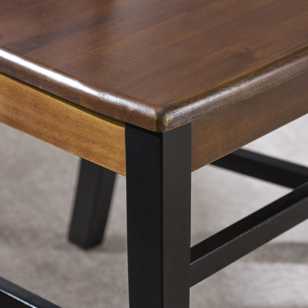 English Elm Christopher Knight Home® - Roshan Farmhouse Acacia Wood Dining Chairs Set Of 2 - Rustic Black & Walnut Finish For Comfort 62888.00BWALN