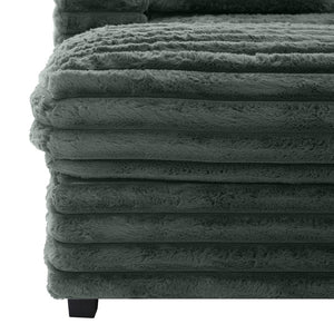 English Elm Oversized Double Chaise Lounge Sofa Bed – Plush Cloud Couch With Usb Ports, Cup Holders & Pillows N719S002110R-GIGA