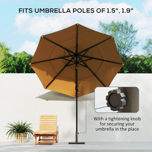 English Elm Outsunny Heavy Duty Steel Patio Umbrella Base 29 Lbs Powder Coated Outdoor Stand W2225P485558