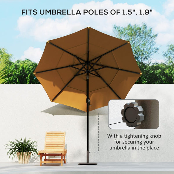 English Elm Outsunny Heavy Duty Steel Patio Umbrella Base 29 Lbs Powder Coated Outdoor Stand W2225P485558