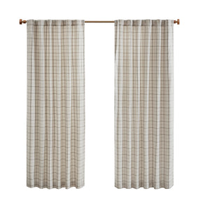 English Elm 1 Pcs 50X108" Cozy Plaid Curtain Panel With Fleece Lining For Insulation & Stylish Light Control B035P319832