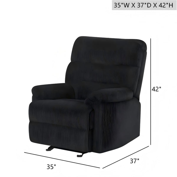 English Elm Lucie Corded Velvet Glider Recliner with High Back for Living Room Reading Nook B078P473028