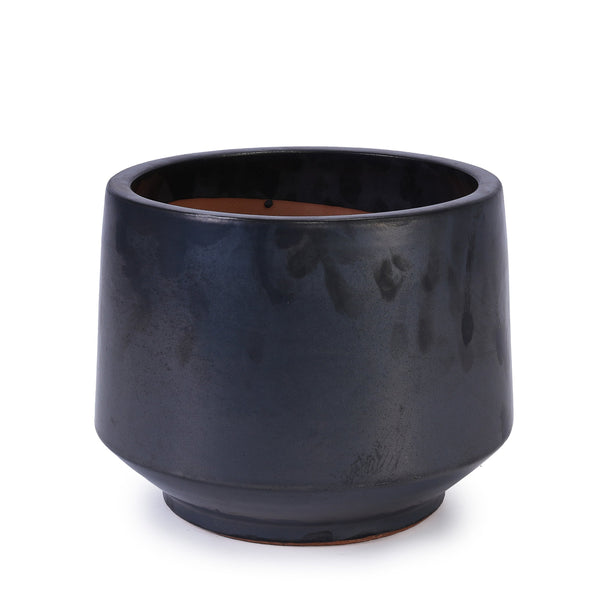 English Elm 3 Pieces Ceramic Flowerpot Set - Handcrafted Antique Gray Planters For Gardens, Patios & Windowsills W3273P321502