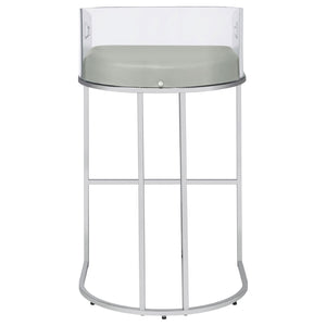 English Elm Mello Acrylic Back Leatherette Barstools with Chrome Legs for Kitchen Islands B062P451803