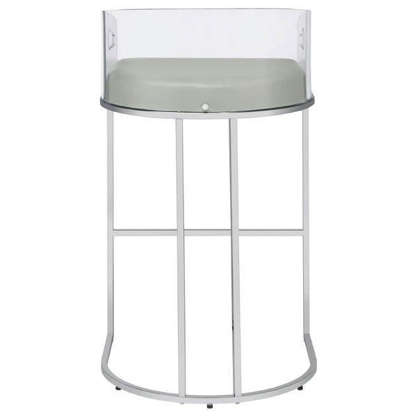 English Elm Mello Acrylic Back Leatherette Barstools with Chrome Legs for Kitchen Islands B062P451803
