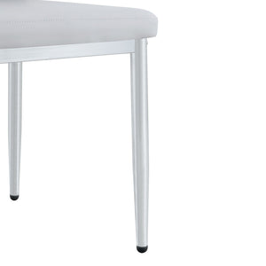 English Elm Table and Chair Set Marble Glass Top with Gray Pu Seating for Modern Dining W1151S04647