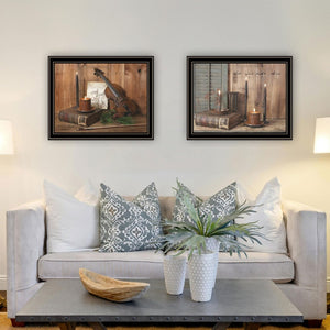 English Elm Trendy Decor 4u Billy Jacobs O Holy Night Two Panel Framed Candlelight Wall Art B067P255213
