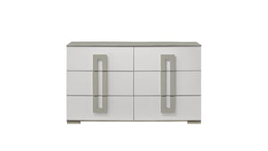 English Elm Olivia 6-Drawer Dresser In White - Modern Storage Solution With Oversized Handles & Durable Design B009P241736