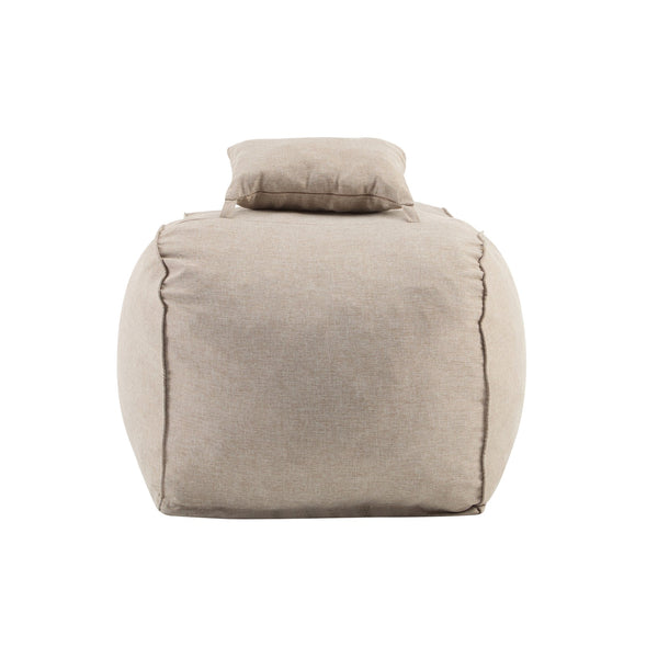 English Elm Christopher Knight Home® - Lemoore Outdoor Bean Bag Lounge Chair - Dark Beige With Ultra-Comfort Foam & Adjustable Headrest N775P265563B