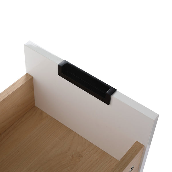 English Elm 72" Freestanding Vanity Combination With Soft-Closing Drawers, Glossy White Storage Solution For Modern Bathrooms W999S00429