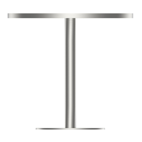 English Elm Round Tulip Bistro Table Faux Marble Top Gold Pedestal Base for Small Dining Spaces W3316P421500