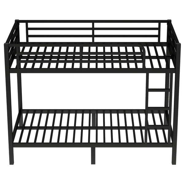 English Elm Metal Twin Xl Bunk Bed For Teens & Adults - Space-Saving, Noise-Reducing, Easy Assembly, Black Finish W1580P368408