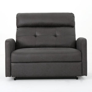 English Elm Christopher Knight Home® - Reclining Loveseat with Push-Back Recline, Plush Tufted Fabric Sofa, Compact Wall-Hugger Design Slate 61372.00MF