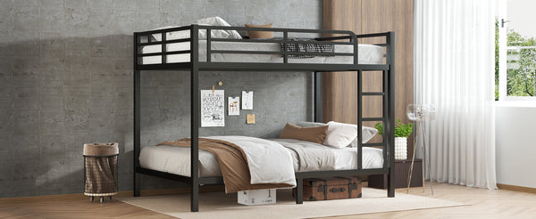 English Elm Metal Full Xl Over Full Xl Bunk Bed – Durable, Space-Saving Design For Teens & Adults, Noise-Free Sleep W1580S00202