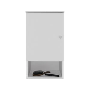 English Elm Medicine Compact Wall Cabinet with Mirror Door, Engineered Wood Storage, Durable, Space-Saving Design White 29.92 L x 17.32 W x 4.33 H B097P250857
