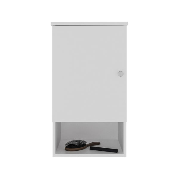English Elm Medicine Compact Wall Cabinet with Mirror Door, Engineered Wood Storage, Durable, Space-Saving Design White 29.92 L x 17.32 W x 4.33 H B097P250857