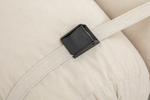 English Elm Adjustable Corduroy Floor Sofa with 5 Modular Cylinders for Custom Lounging and Ultimate Comfort Beige W1170P365603