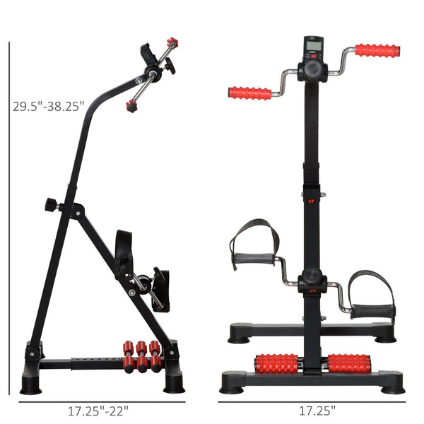 English Elm Soozier Seated Pedal Exerciser for Seniors with Lcd Tracker and Massage Rollers W2225P229251