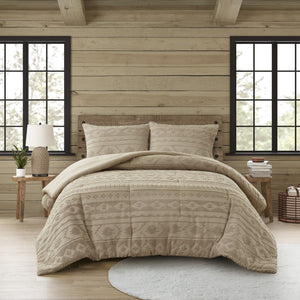 English Elm 2 Piece Chenille Tufted Jacquard Comforter Set Heavyweight Southwestern Boho Bedding B035P319508
