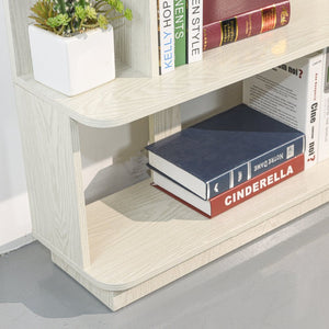 English Elm 31.5" Tall 5-tier Mdf Bookcase Slim Open Shelving Unit for Office Bedroom Living Room White W2899P444154