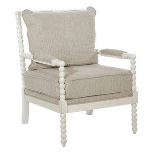 OSP Home Furnishings Kaylee Spindle Chair Beige Linen