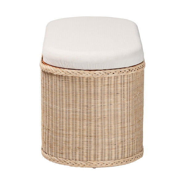 English Elm Braided Rattan Oval Storage Bench Mahogany Frame Lift Top Seat Entryway Boho B2750P467838