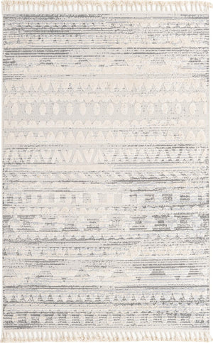 Unique Loom Arlo Avery Machine Made Tribal Rug Sandy Beige, Blue/Gray 6' 1" x 9' 0"