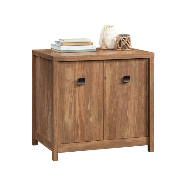 English Elm Library Base - Stylish Brown Herringbone Storage Solution For Compact Spaces, Home Office & Living Room B356P402670