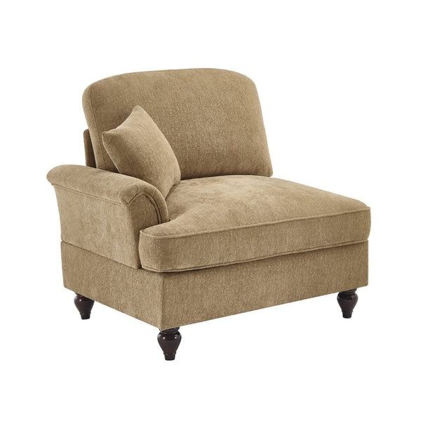 English Elm Sofa Cloud Style Chenille Upholstered with Sculpted Petal Arms and Spindle Legs W3041P332573