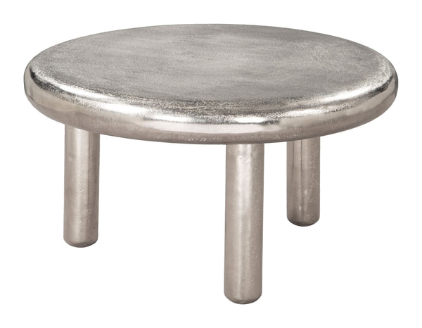 Zuo Modern Arian Coffee Table Silver - Modern Design With Recycled Aluminum, Chic & Versatile For Any Space Silver Recycled Aluminum 110796-zuo-modern