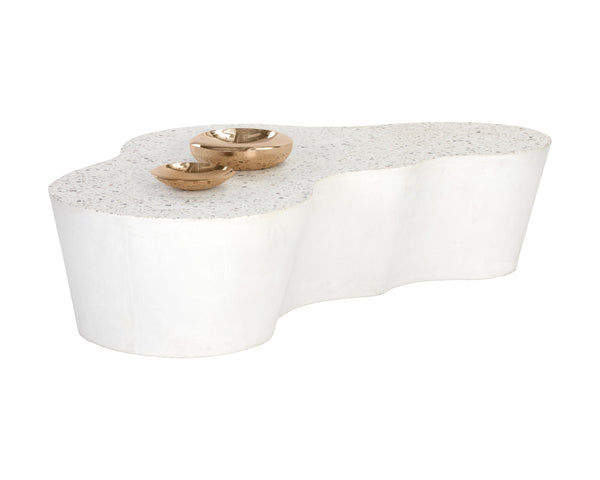 Sunpan Ava Coffee Table - Contemporary Concrete Design with Unique Finish for Modern Living Spaces Terrazzo