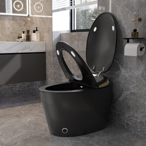 English Elm Unique Smart Toilet with Built in Bidet Auto Lid Foot Sensor and Warm Air Dryer W3133P384976