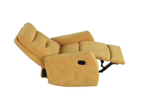 English Elm Paterson Microsuede Velvet Rocker Recliner Plush Swivel Chair for Living Room Yellow B078P497897