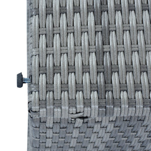 English Elm U_STYLE Outdoor Patio Daybed Sunbed with Retractable Canopy, Modular Rattan Conversation Set for Comfort Blue WF299597AAV