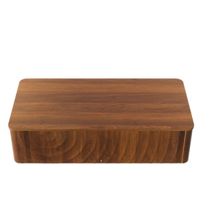 English Elm 47'' Spiral Grain Coffee Table Two Drawer Storage Mid Century Farmhouse Living Room Walnut Brown W2263P412386