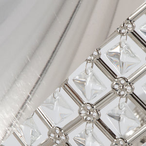 English Elm Ashland Contemporary 27" Metal Table Lamp Set of 2 with Laser-Cut Linen-Backed Shade, Brushed Finish, 3-Way Switch Nickel B202P224096