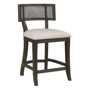 OSP Home Furnishings Lantana 26" Cane Back Counter Stool Linen