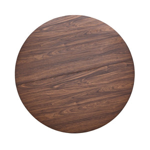 English Elm Round Foldable Mdf Dining Table with Radial Legs for Small Space Bistro Interiors Dark Walnut W3493P462092