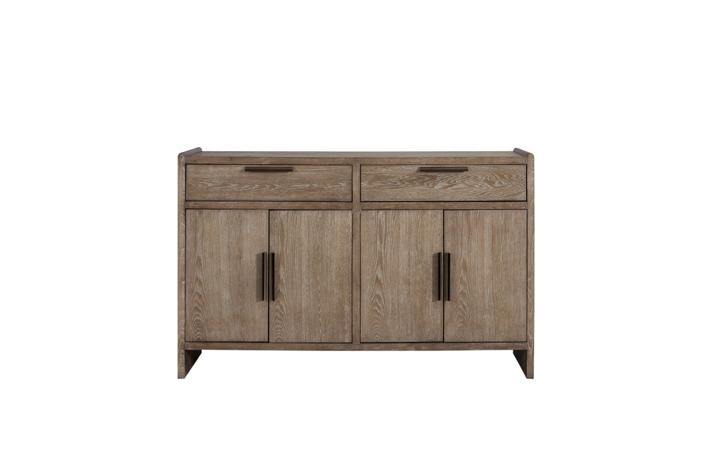English Elm Server Cocoa-Stained Solid Wood Buffet with Soft-Close Drawers & Hinges, Versatile Transitional Design B2699P373665
