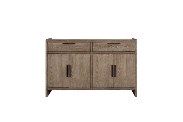English Elm Server Cocoa-Stained Solid Wood Buffet with Soft-Close Drawers & Hinges, Versatile Transitional Design B2699P373665