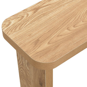 English Elm 47.24*23.62 Stylish Rectangle Wood Detachable Coffee Table with L‑Shape Farmhouse Design, Sturdy MDF and Rounded Corners Oak W2317P233130
