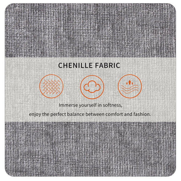 English Elm U_STYLE L-shaped Padded Modular Sofa with Storage, USB Charging, Cup Holders, 6-Seater Comfort and Style Gray WY000390AAE