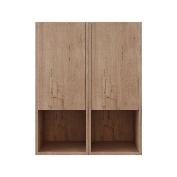 English Elm 24" Bathroom Side Cabinet - Wall-Mounted Design, Soft-Close Doors, Durable Plywood, Space-Saving Storage W999S00373