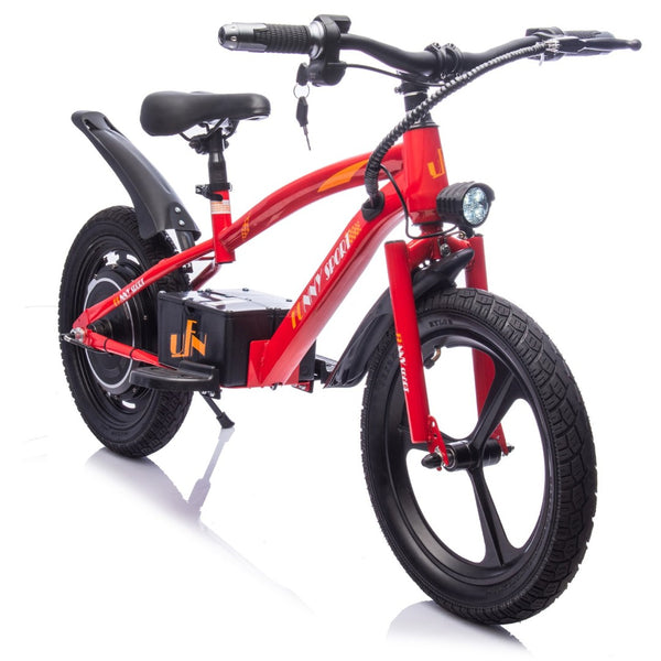 English Elm 24v Kids Electric Dirt Bike 300w Motor 16in Pneumatic Tires Adjustable Seat Ages 5 to 12 Red W1578P335446